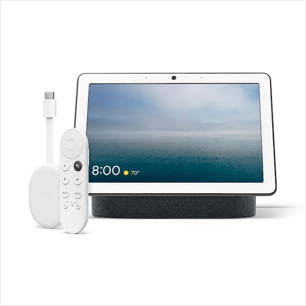 højt Samle forfatter Google Chromecast with Google TV Snow Plus Nest Hub Max 10 in. Smart Display  Charcoal VBCE3SWCA8CC20 - The Home Depot