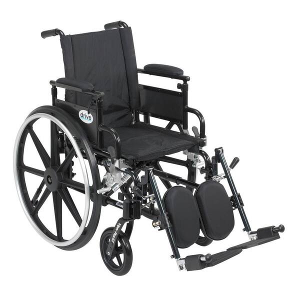Drive Viper Plus GT Wheelchair with Removable Flip Back Adjustable Arms, Adjustable Desk Arms and Elevating Legrests