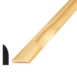 7/16 in. D x 1-3/8 in. W. x 84 in. L Pine Wood Finger-Joint Ranch Stop Casing Molding Pack 6-Pack