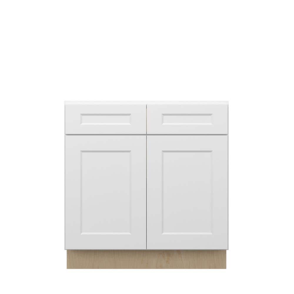 Norfolk Shaker 33 in. W x 34.5 in. H x 24 in. D in Painted White Plywood As
