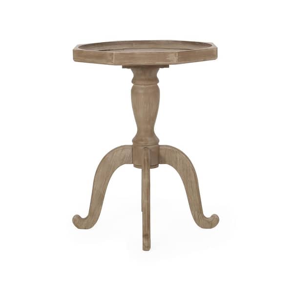 Noble House Catawissa 18.25 in. x 25 in. Natural Brown Specialty Wood End Table with Solid Wood