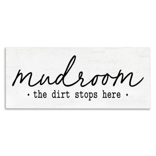 Dirt Stops Here Mudroom Phrase by Lettered and Lined Unframed Graphic Art Print Typography 24 in. x 10 in.