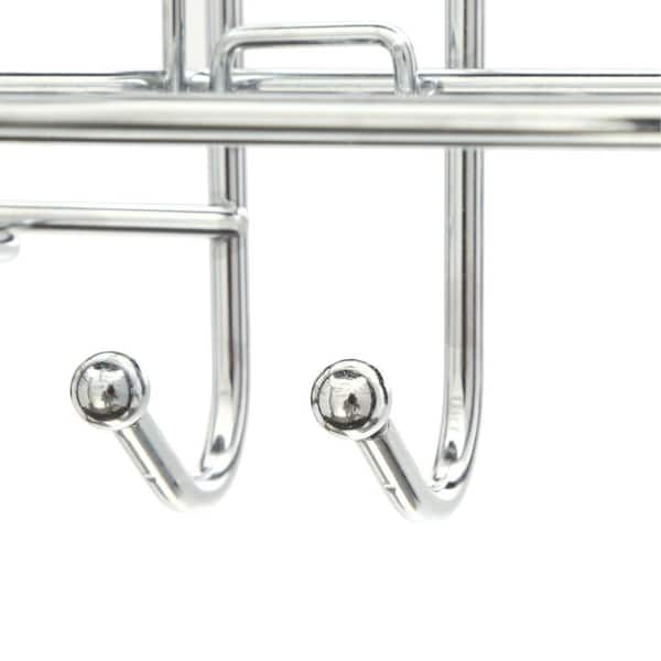 Zenna Home NeverRust Aluminum Over The Shower Hand Held Shower Hose Caddy  in Satin Chrome 7414ALL - The Home Depot