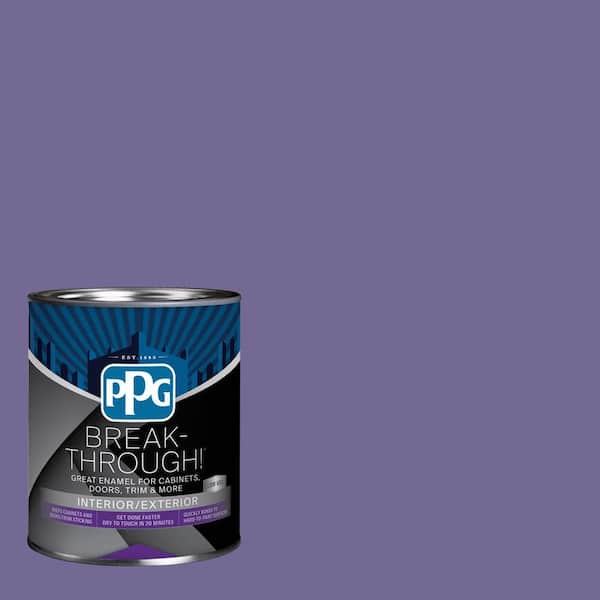 Break-Through! 1 qt. PPG1175-6 Purple Grapes Satin Door, Trim & Cabinet Paint