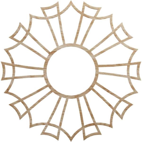 Ekena Millwork 34 in. x 12 in. x 0.375 in. Wood Medallion Moulding