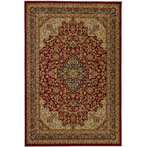 Home Decorators Collection Silk Road Red 4 ft. x 6 ft. Medallion Area Rug