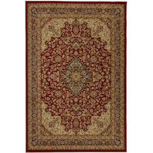 Lanart Rug Silk Reflections Red 2 ft. 6-inch x 8 ft. Indoor Shag