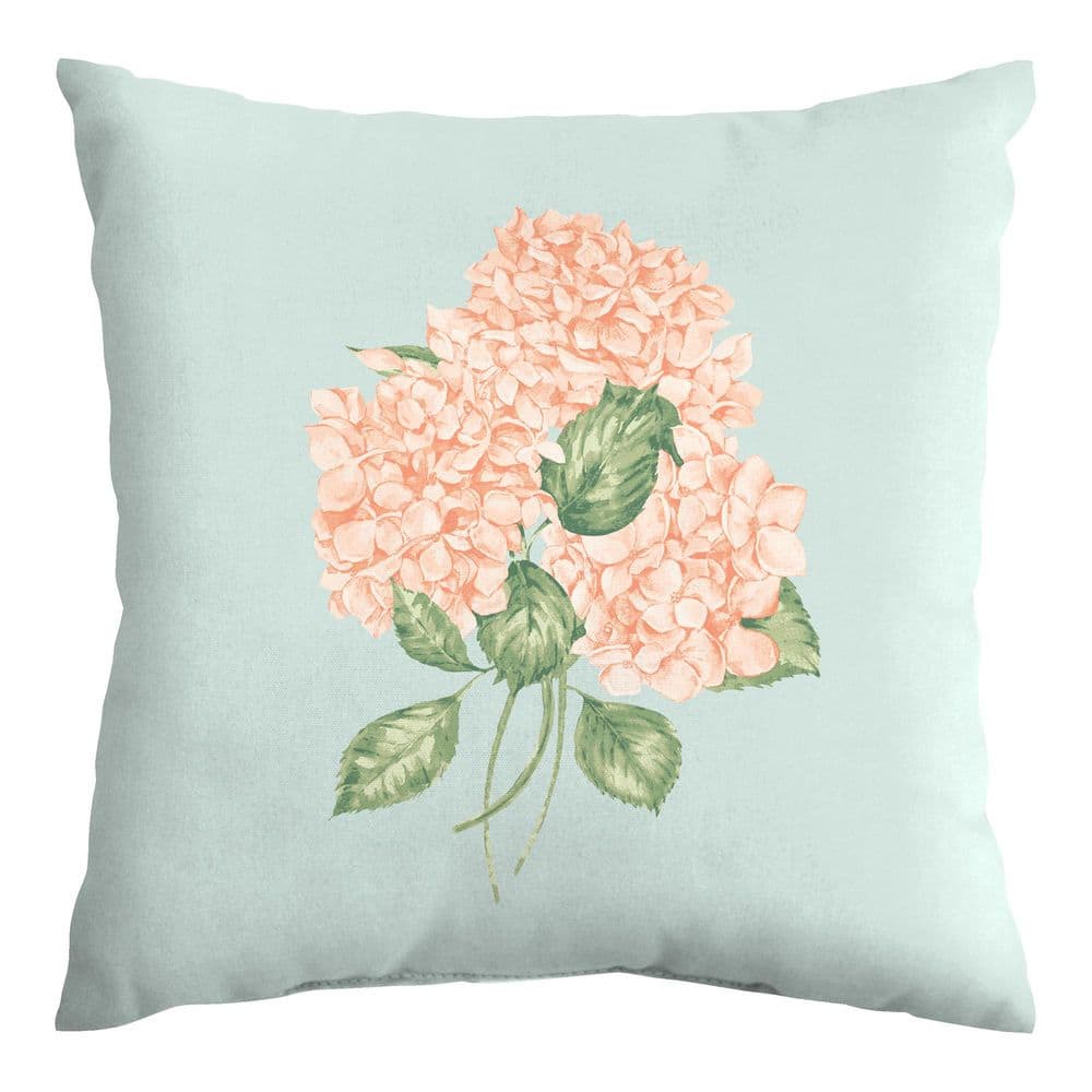 18 x 18 Outdoor Square Throw Pillow Floral Hydrangea Seabreeze price history on PriceWatchPro