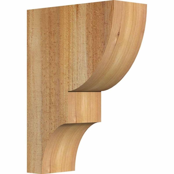 Ekena Millwork 4 in. x 10 in. x 14 in. Western Red Cedar Ridgewood Rough Sawn Corbel