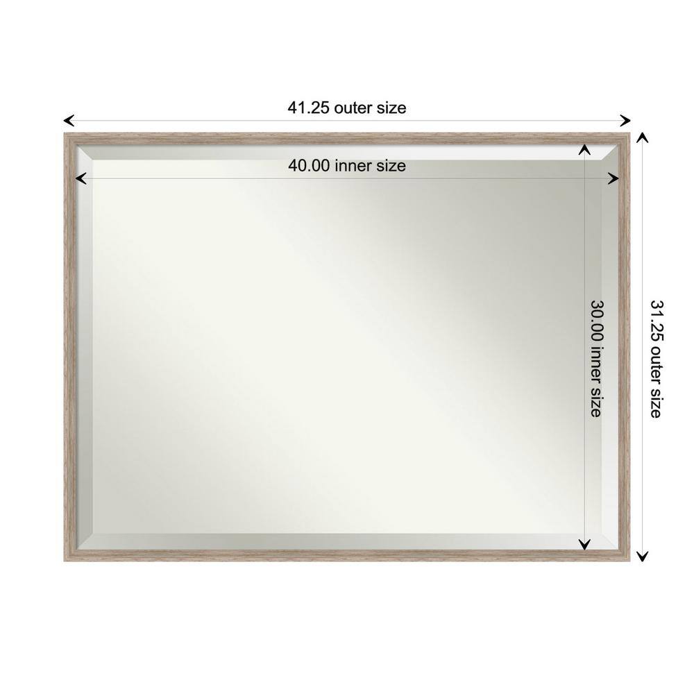 Rustic Whitewash Wood Bathroom Vanity Mirror