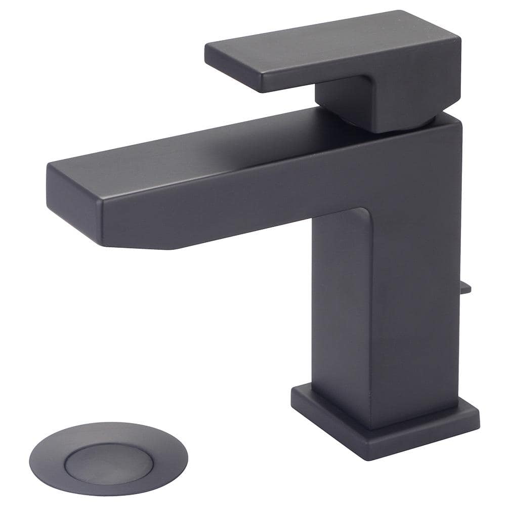 Urbanite Matte Black Brass Bathroom Faucet with Ceramic Disc Cartridge