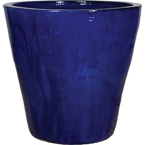 24 in. Falling Blue Ceramic Vaso Planter