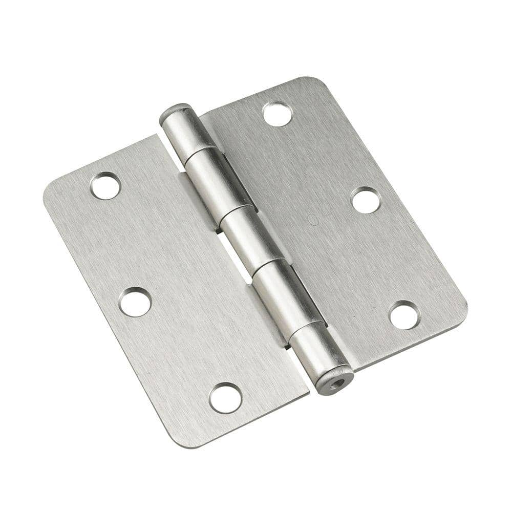 Onward 3-1/2 in. x 3-1/2 in. Brushed Nickel Full Mortise Butt Hinge ...