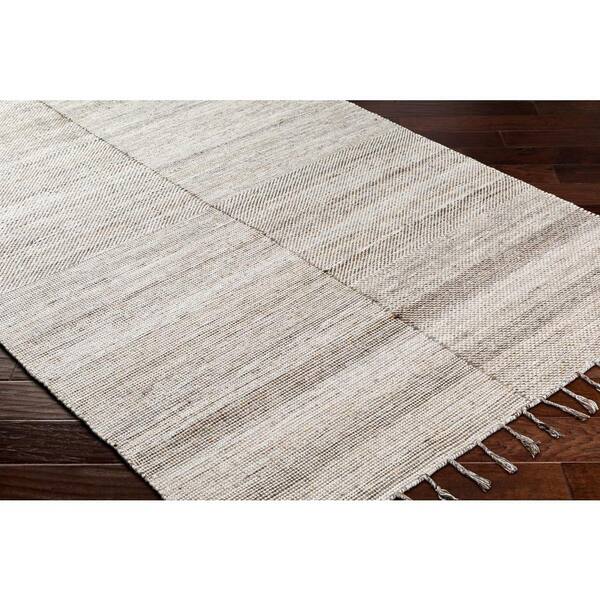 Lynn Cream/Gray 5 ft. x 8 ft. Texture Indoor/Outdoor Area Rug