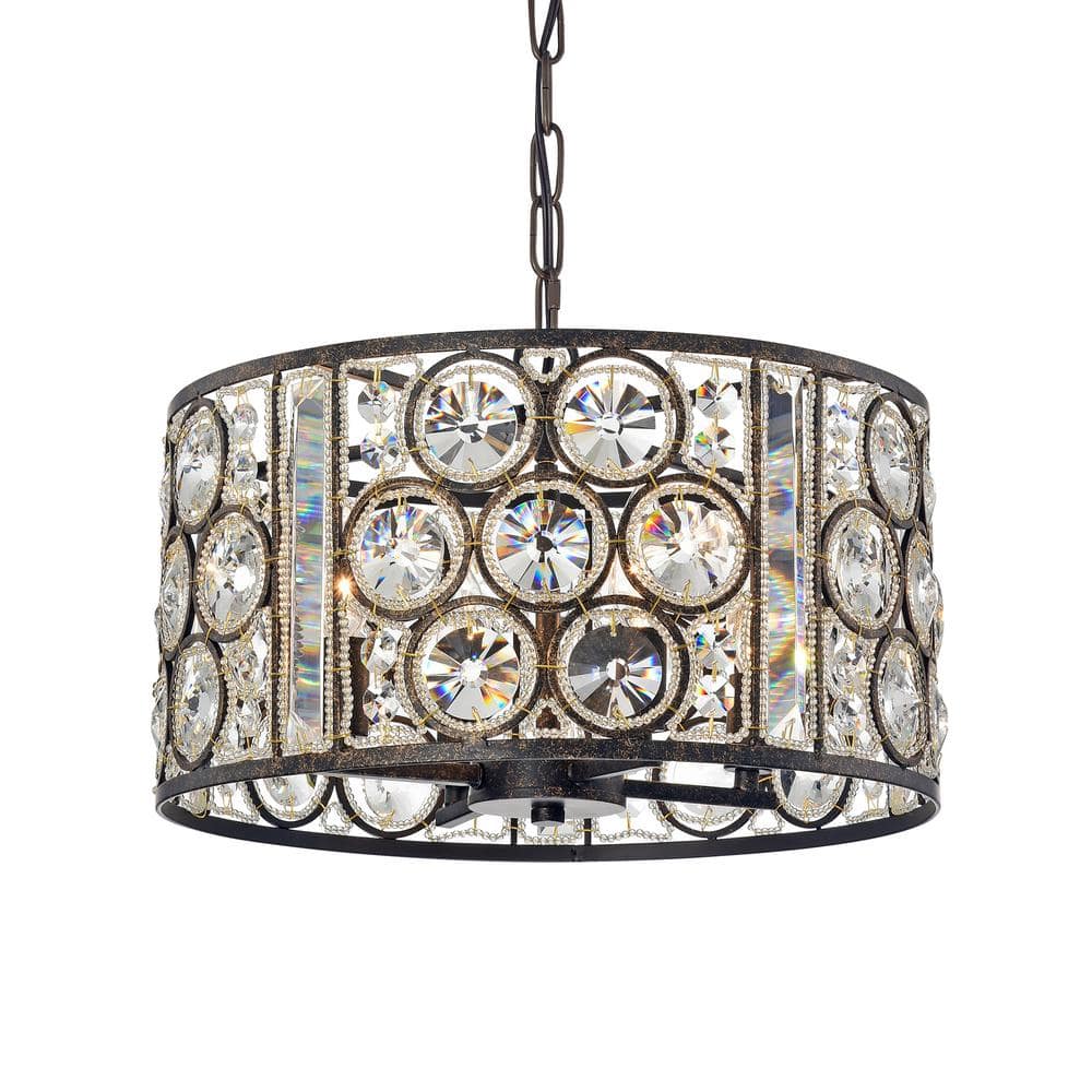 Warehouse of Tiffany Welle 54 in. 4-Light Bronze Indoor Chandelier with  Light Kit IMP79L/4AB - The Home Depot, image size:1000x1000