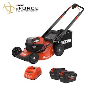 eFORCE 21 in. 56-Volt Cordless Battery Walk Behind Push Lawn Mower with Two 5.0 Ah Batteries/Rapid Charger