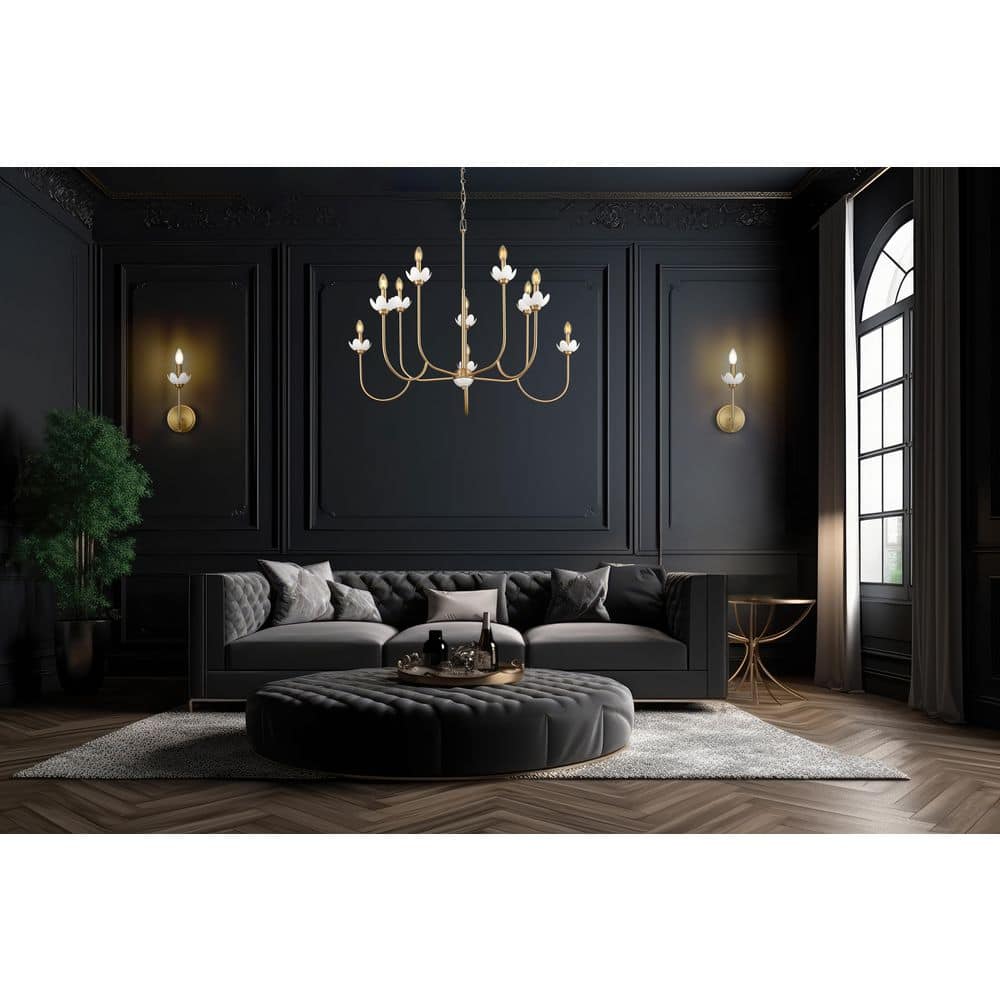 Allistair 1 Light Modern Gold Wall Sconce with Clear Ribbed Glass Shade price history on PriceWatchPro