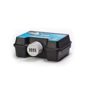 Medicine Box Safe with Combination Lock Cap in Black