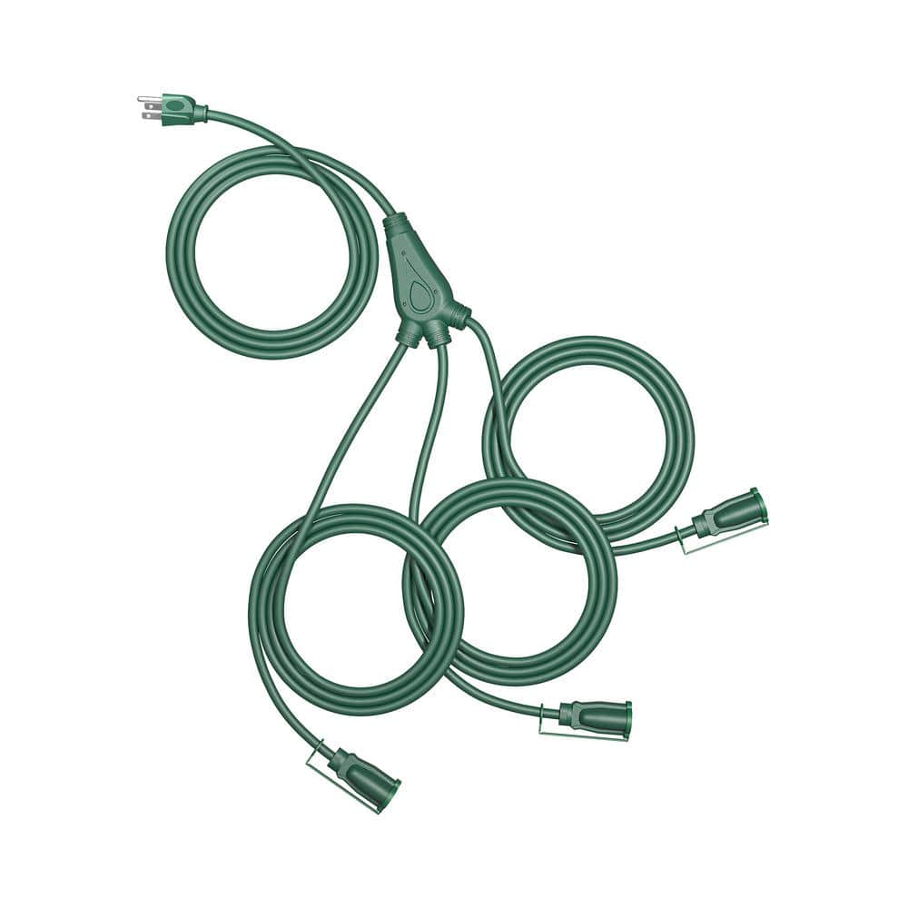 25 ft. 16/3C SJTW Outdoor Extension Cord with 3-Outlets and Safety Cover, Green price history on PriceWatchPro