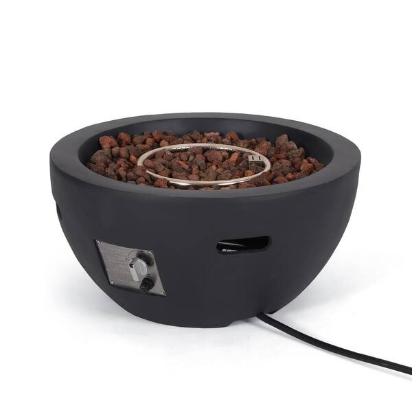 Sungrd Outdoor Marcel 27 in. MGO Fire Pit-40,000 BTU in Dark Gray