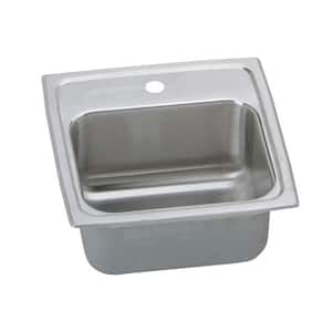 Lustertone 15in. Drop-in  Bowl 18 Gauge  Stainless Steel Sink Only and