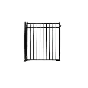 Cypress 4 ft. W x 4.5 ft. H Black Aluminum Fence Gate Kit