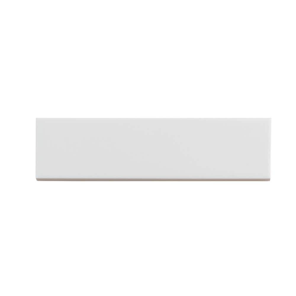 Arte 1.97 in. x 7.87 in. Matte White Ceramic Subway Wall and Floor Tile (5.4 sq. ft./case) (50-pack)