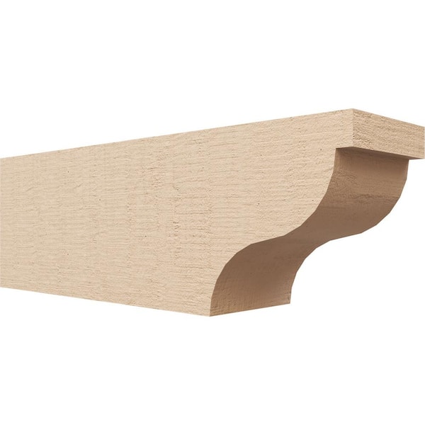 Ekena Millwork 6-in. x 8-in. x 24-in. Garner Woodgrain, Primed Tan Timberthane Polyurethane Rafter Tail Brace
