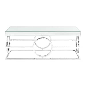 Katie Rectangle Mirrored 47 in. Coffee Table