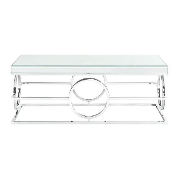 Picket House Furnishings Katie Rectangle Mirrored 47 in. Coffee Table