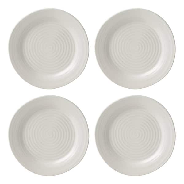 Oneida Ridge White 12-Piece White Stoneware Dinnerware (Set