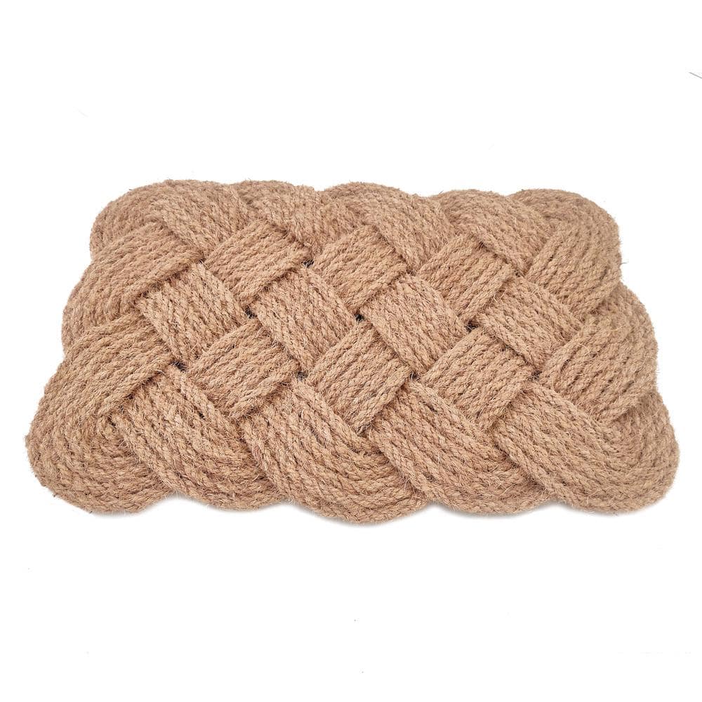 Rope Natural 18 in. W x 30 in. L Coir Non-Slip Indoor Door Mat