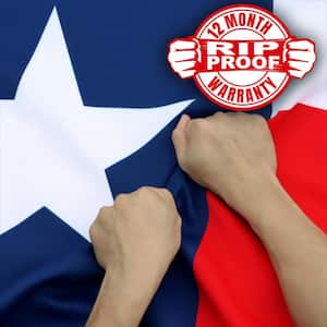 3 ft. x 5 ft. Polyester Rip-Proof Technology Double Sided 3-Ply Texas State Flag