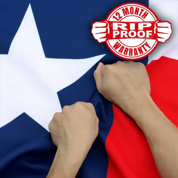 ANLEY 3 ft. x 5 ft. Polyester Rip-Proof Technology Double Sided 3-Ply Texas State Flag
