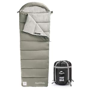 86.6 in. L Cotton Camping Sleeping Bag with Carrying Bag in Green