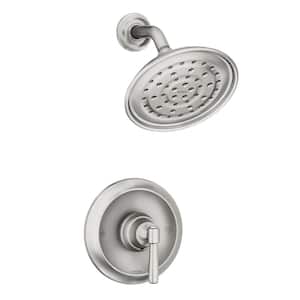 Halle Single Handle 1-Spray Shower Faucet 1.75 GPM in Spot Resist Brushed Nickel with Pressure Balance (Valve Included)