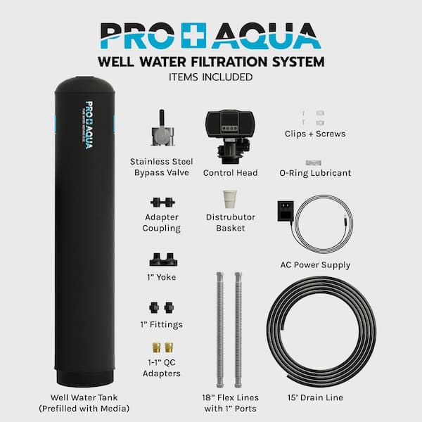 PRO+AQUA Pro-Well Single-Stage 10-GPM Mechanical Filtration Whole House Water Filtration System
