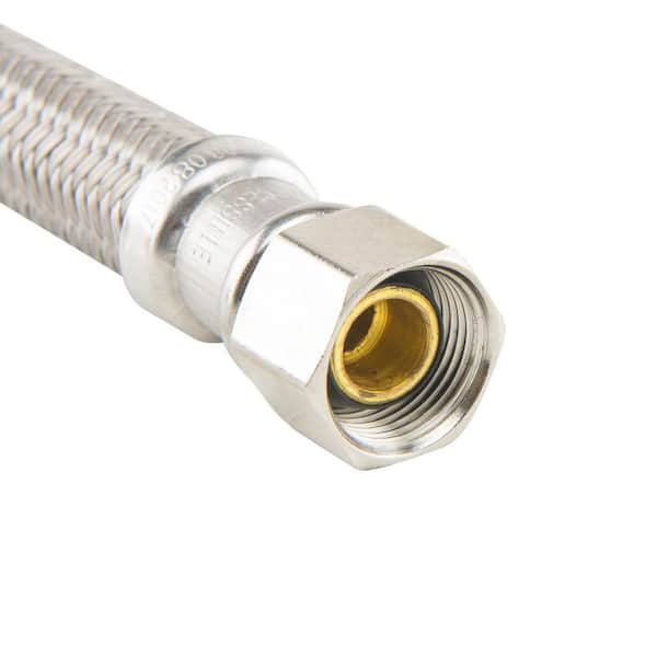 3/8 in. Compression x 1/2 in. FIP x 20 in. Braided Polymer Universal Faucet Water Connector