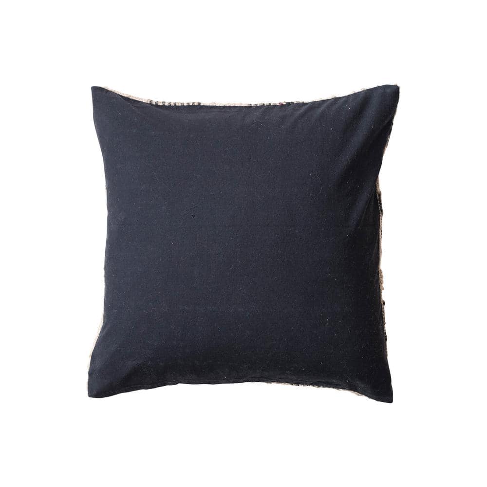 20" Brown and Tan Checkered Polyester Indoor/Outdoor Pillow