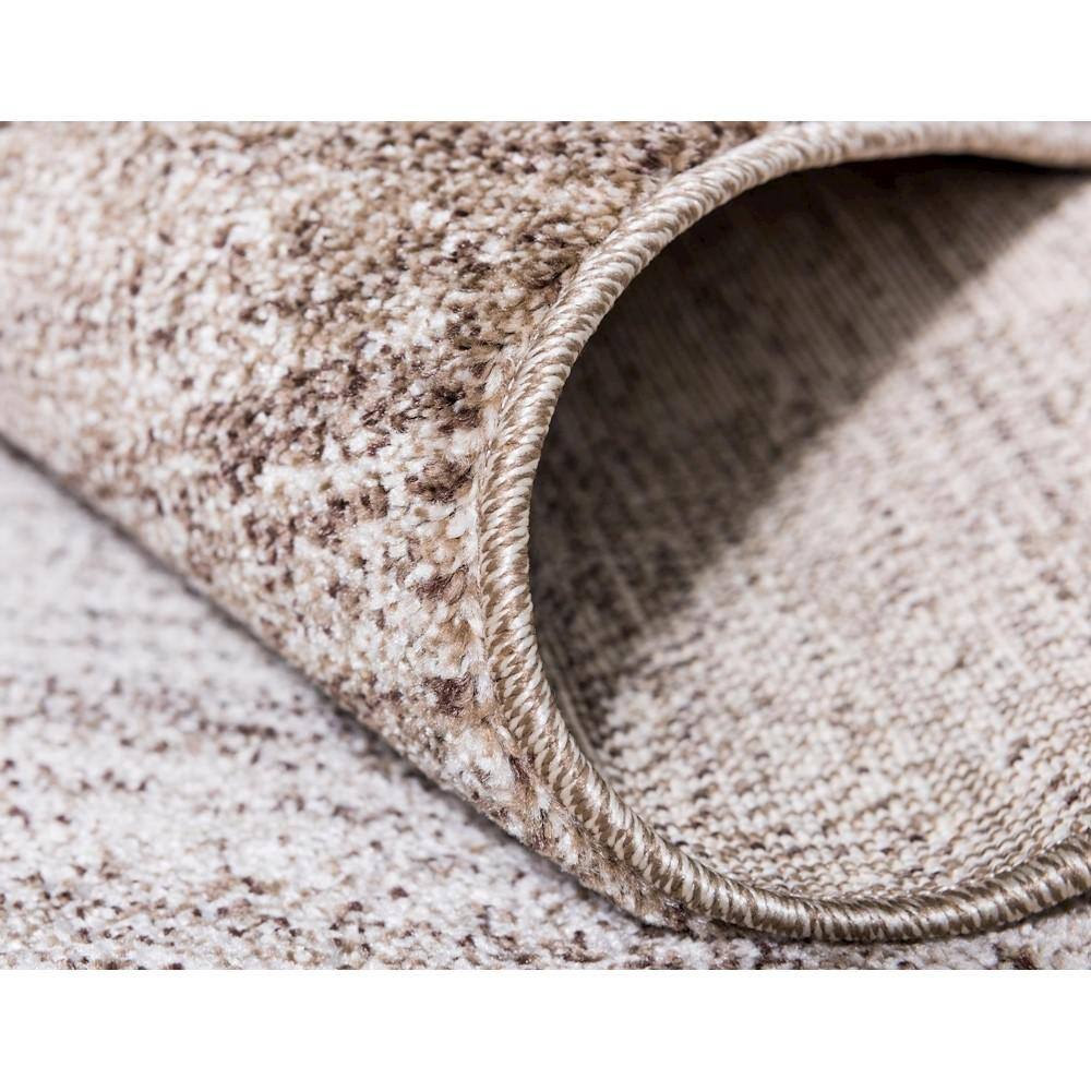 Beige Rectangular Tufted Reversible Stain-Resistant Area Rug