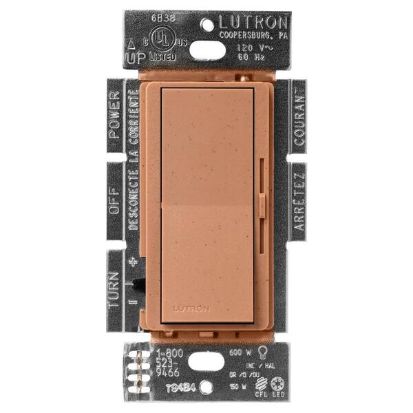 Lutron Diva LED+ Dimmer Switch for Dimmable LED Bulbs, 150-Watt/Single-Pole or 3-Way, Terracotta (DVSCCL-153P-TC)