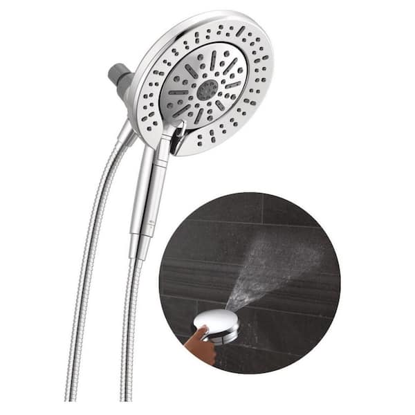 In2ition w/ Cleaning Spray 6-Spray Dual Wall Mount Fixed and Handheld Shower Head 1.75 GPM in Chrome