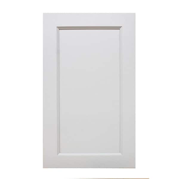 Krosswood Doors Modern Craftsman Ready to Assemble 18x42x12 in. Wall Cabinet with 1 Door 3 Shelf in White