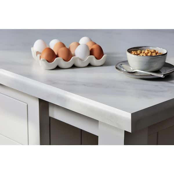 5 ft. x 12 ft. Laminate Sheet in 180fx Calacatta Cava with SatinTouch Finish