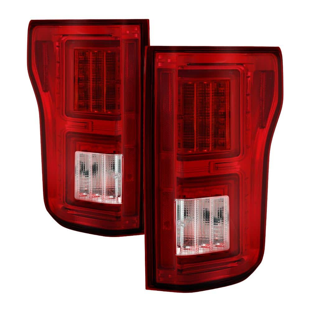 Spyder Auto Ford F150 2015-2017 Light Bar LED Tail Lights (not compatible  with rear blind spot sensor models) - Red Clear 5083692 - The Home Depot