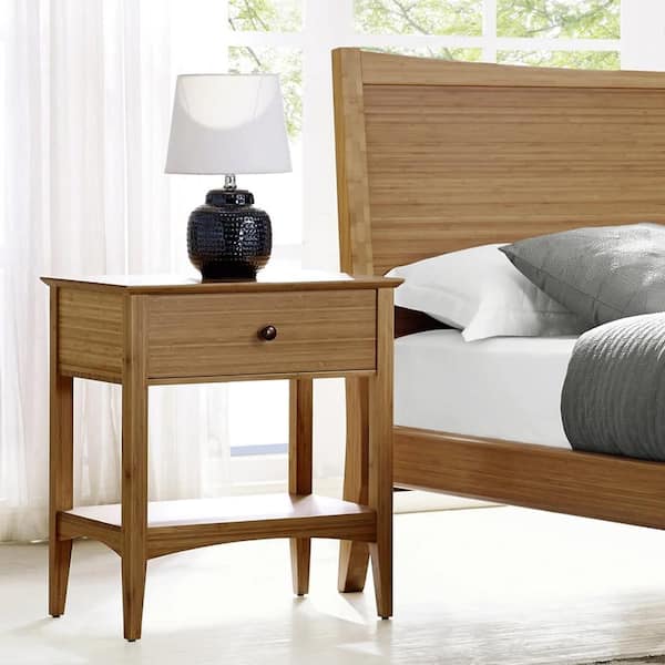 Unbranded Willow Caramelized 1-Drawer Nightstand