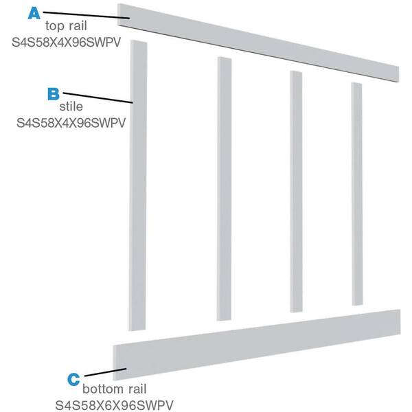 5/8 in. x 96 in. x 56 in. PVC Deluxe Beadboard Wainscoting Moulding Kit  (for heights up to 57-5/8 in.)