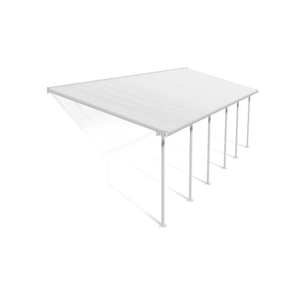 Feria 10 ft. x 30 ft. White/White Aluminum Patio Cover