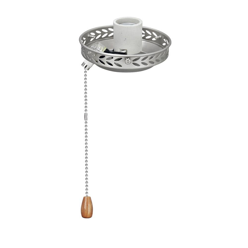 Painted White One Ceiling Fan Fitter Light Kit with Pull Chain with 4 1/2 Diameter Painted White One Ceiling Fan Fitter Light Kit with Pull Chain with 4 1/2 Diameter Aspen Creative Corporation Aspen Creative 22001-21