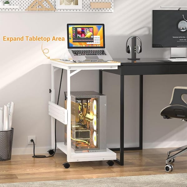Twin Size Loft Bed Frame with Desk Angled and Built-in